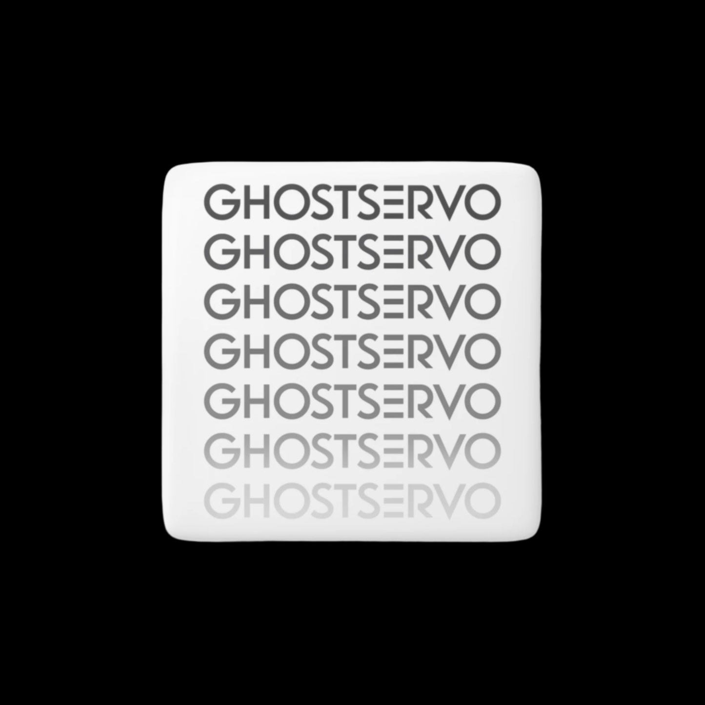 Ghost Servo Ombre Fade Porcelain Magnet