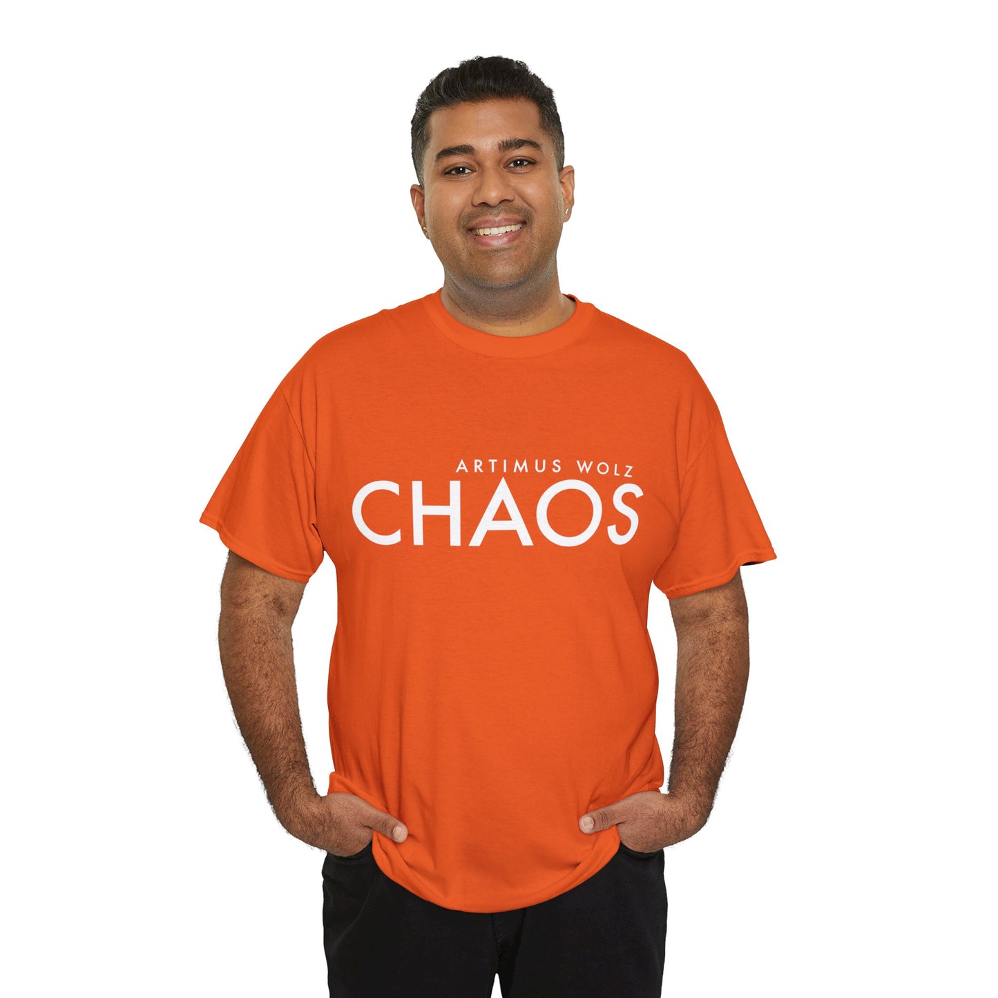 Chaos White Logo Crew Neck Tee