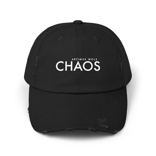 Artimus Wolz Chaos Unisex Distressed Cap (White Font)