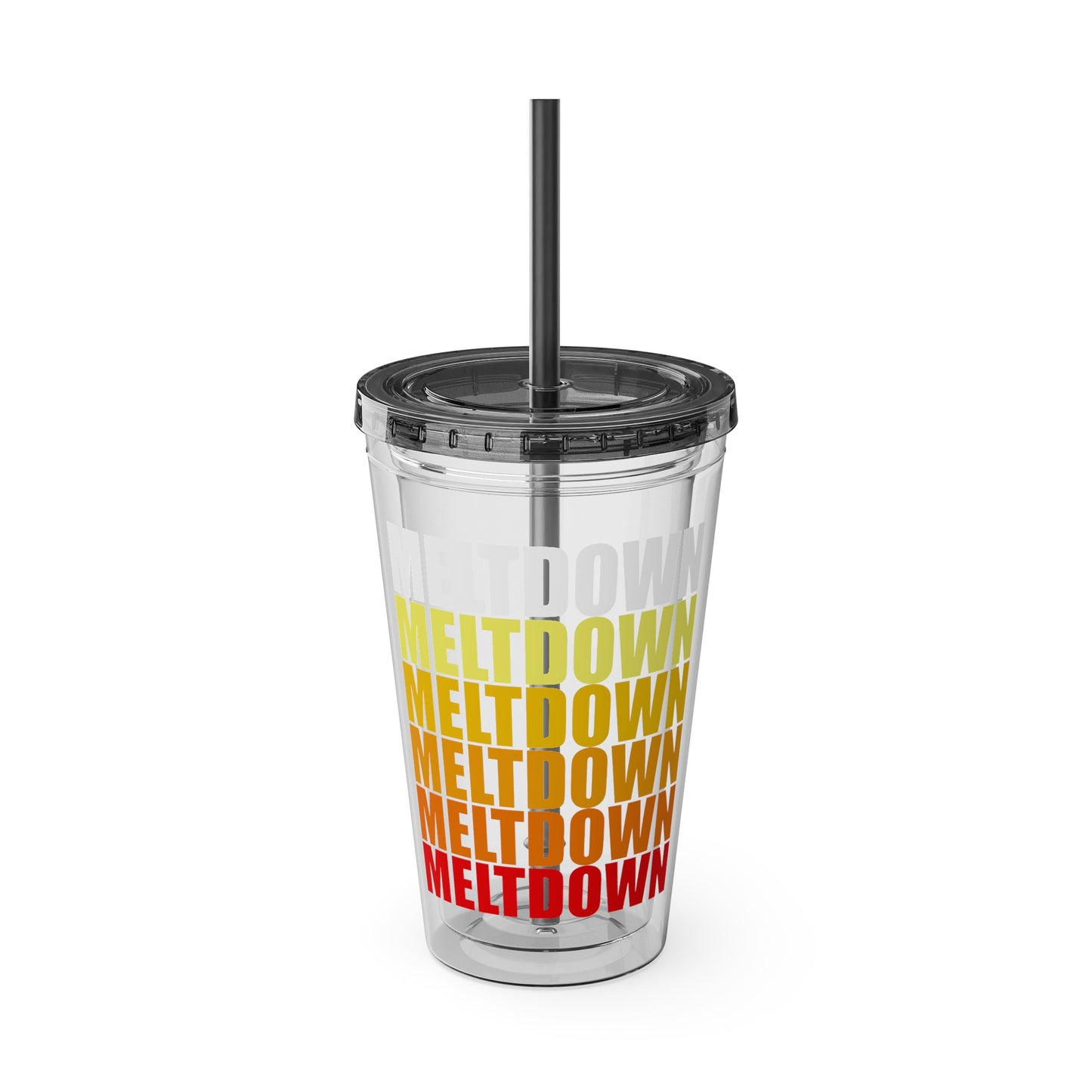 Meltdown Sunsplash Tumbler with Straw, 16oz