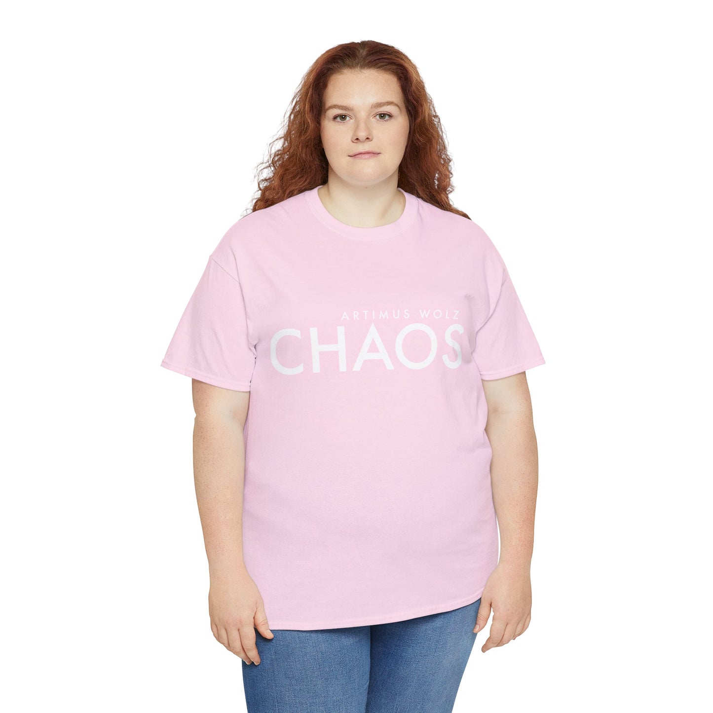 Chaos White Logo Crew Neck Tee