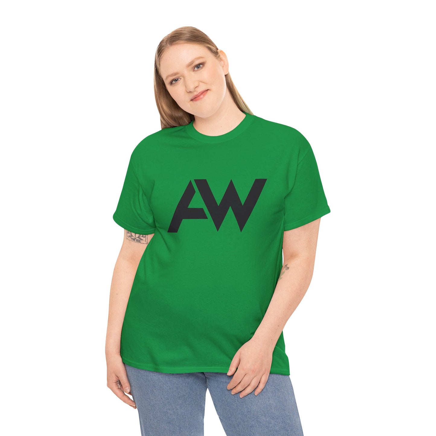 AW Black Logo Crew Neck Tee