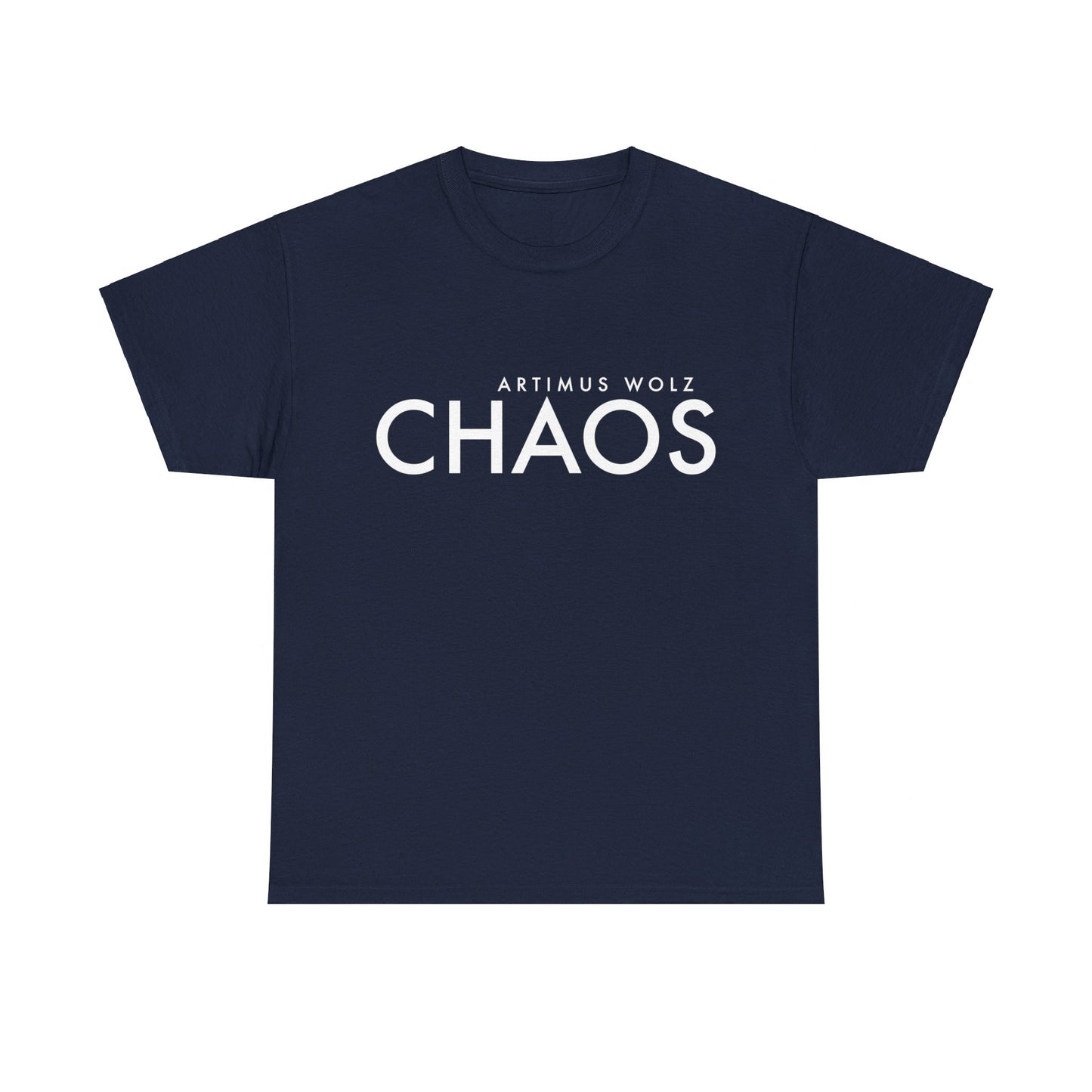 Chaos White Logo Crew Neck Tee