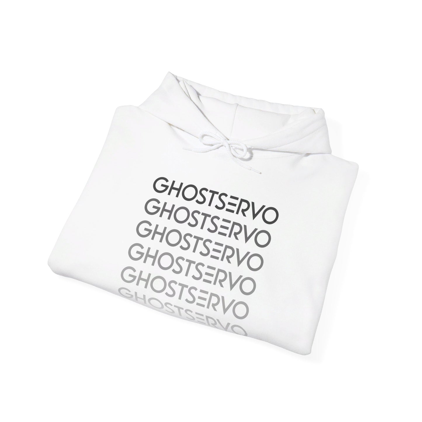 Ghost Servo Gray Ombre Fade Hoodie