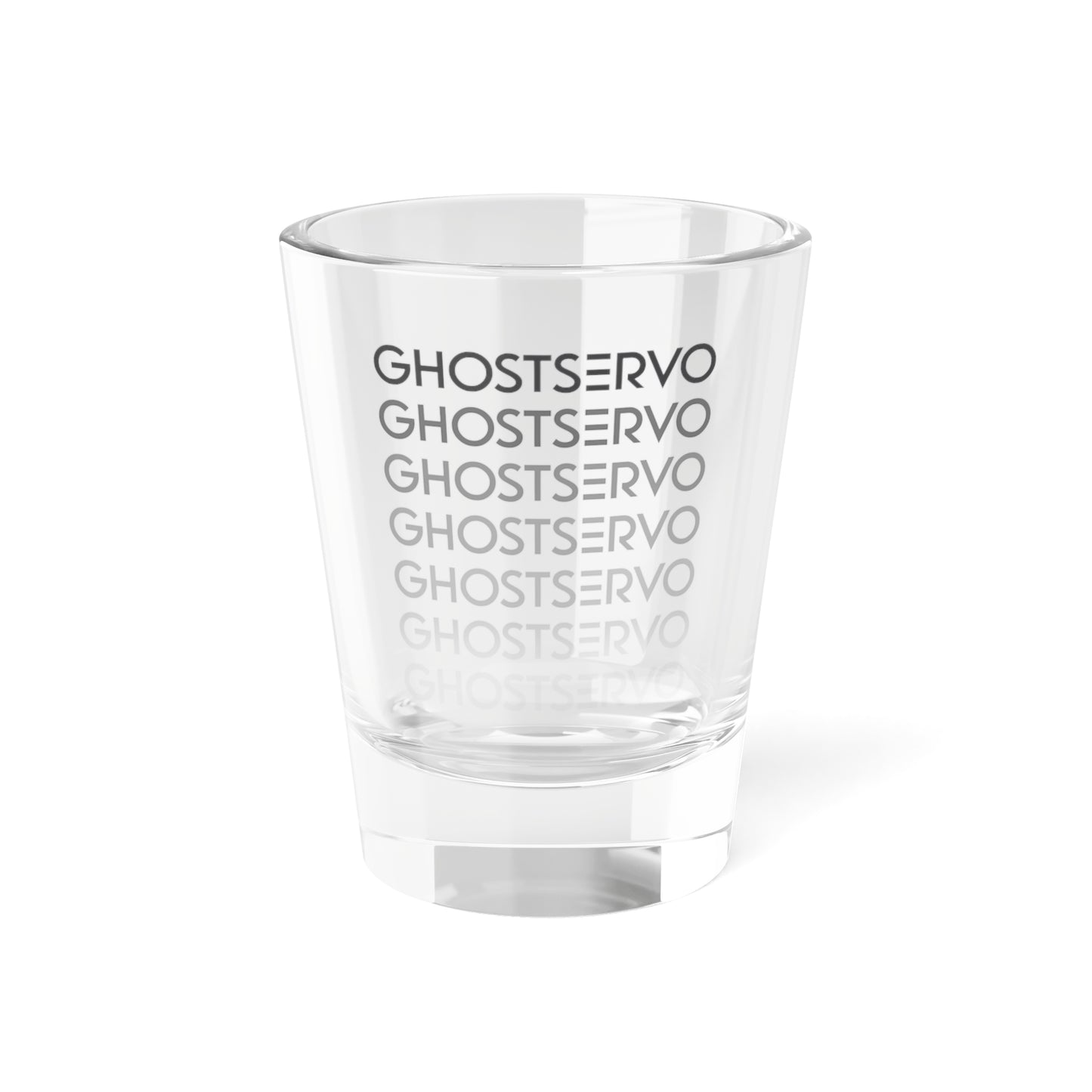 Ghost Servo Gray Ombre Fade Shot Glass