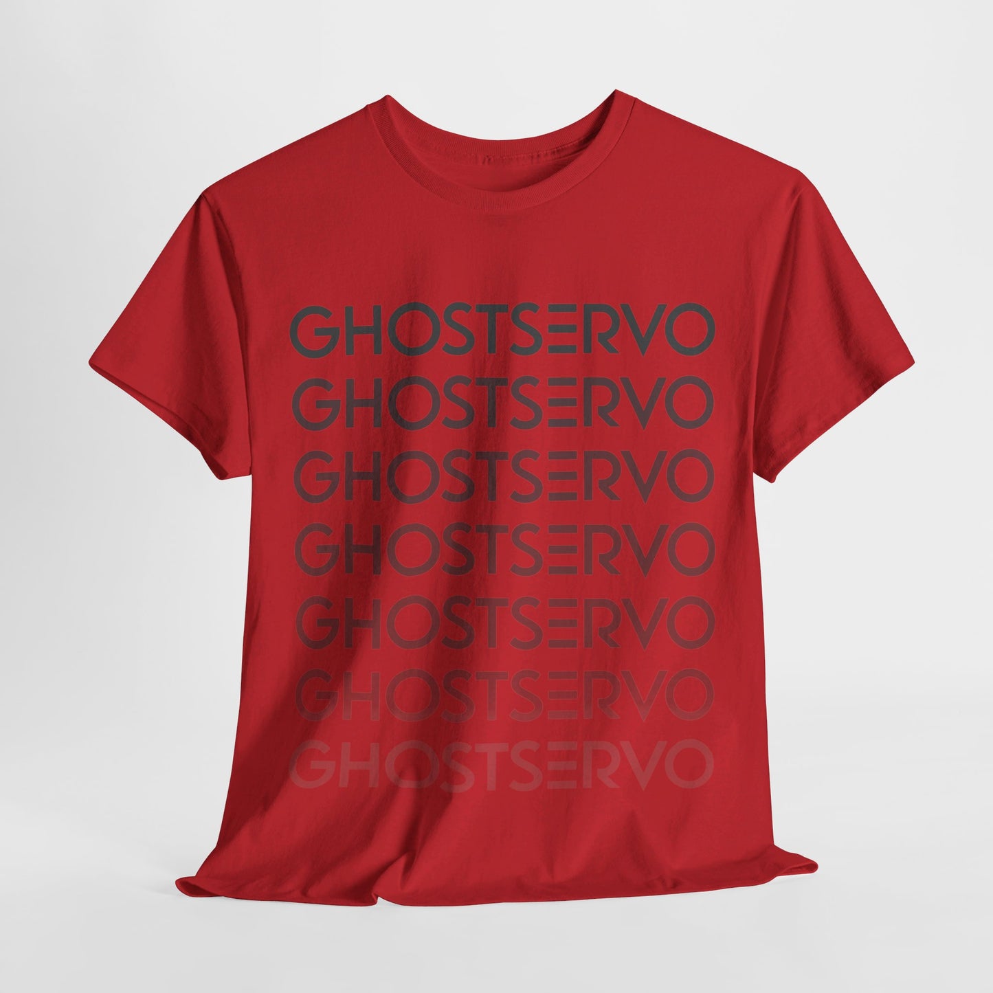 Ghost Servo Gray Ombre Fade Crew Neck Tee