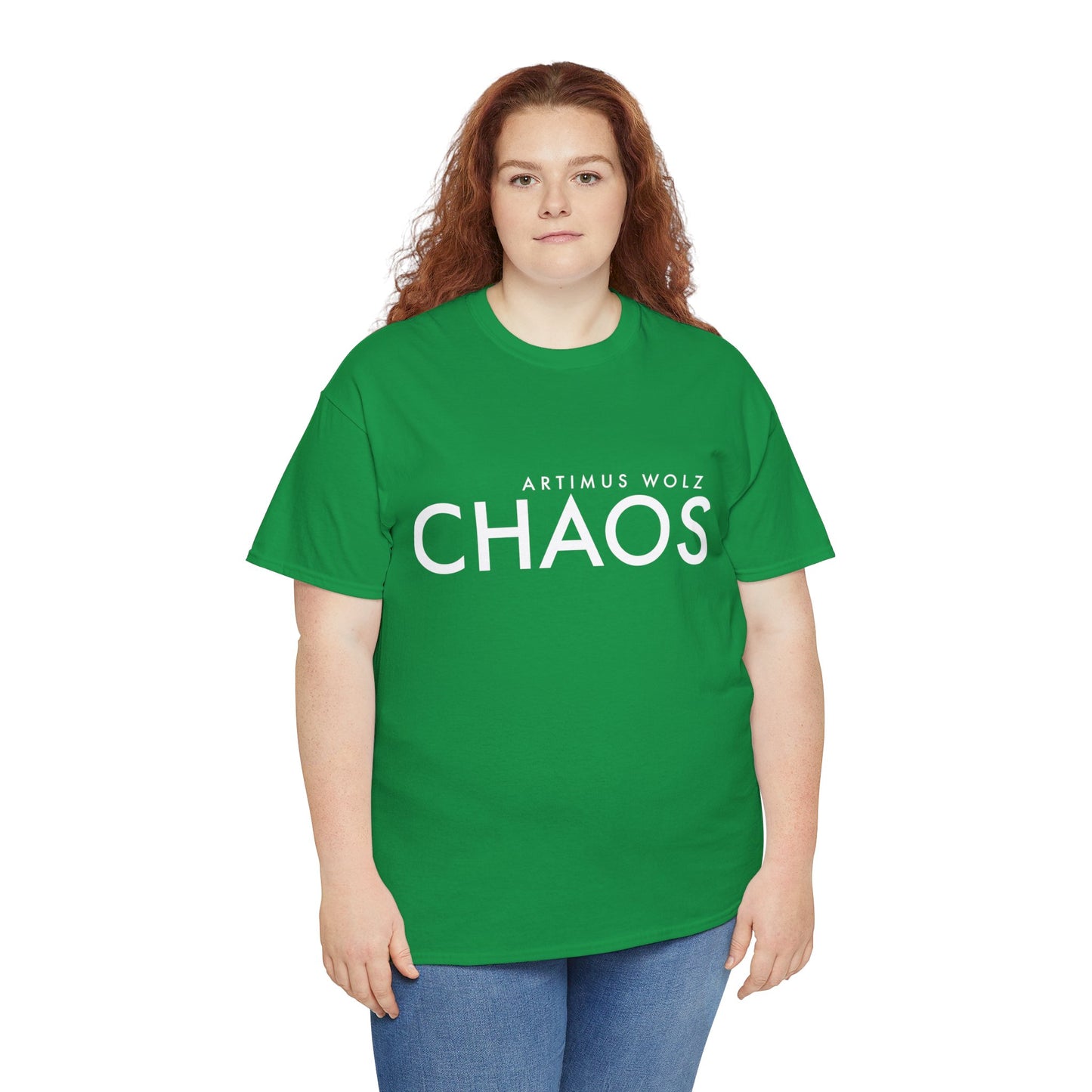 Chaos White Logo Crew Neck Tee