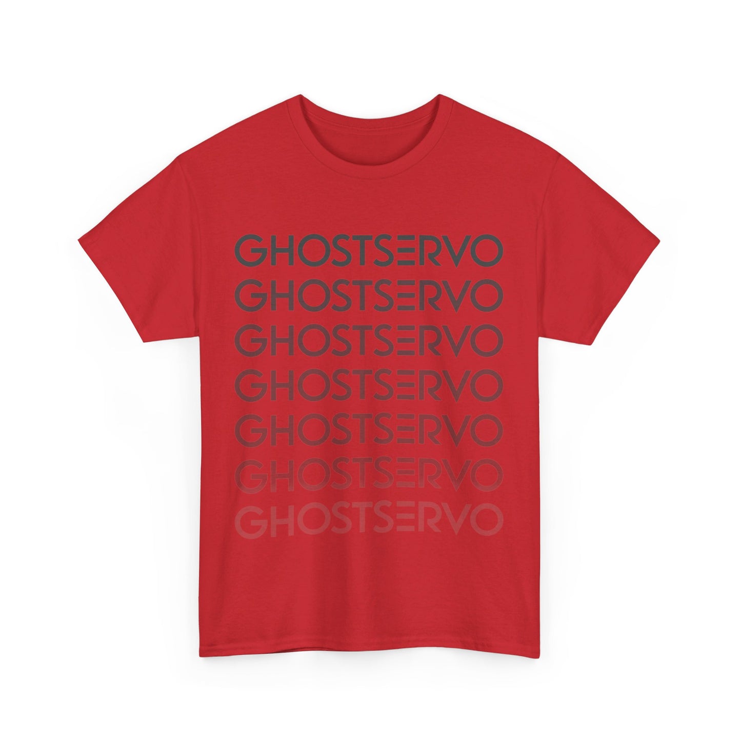 Ghost Servo Gray Ombre Fade Crew Neck Tee