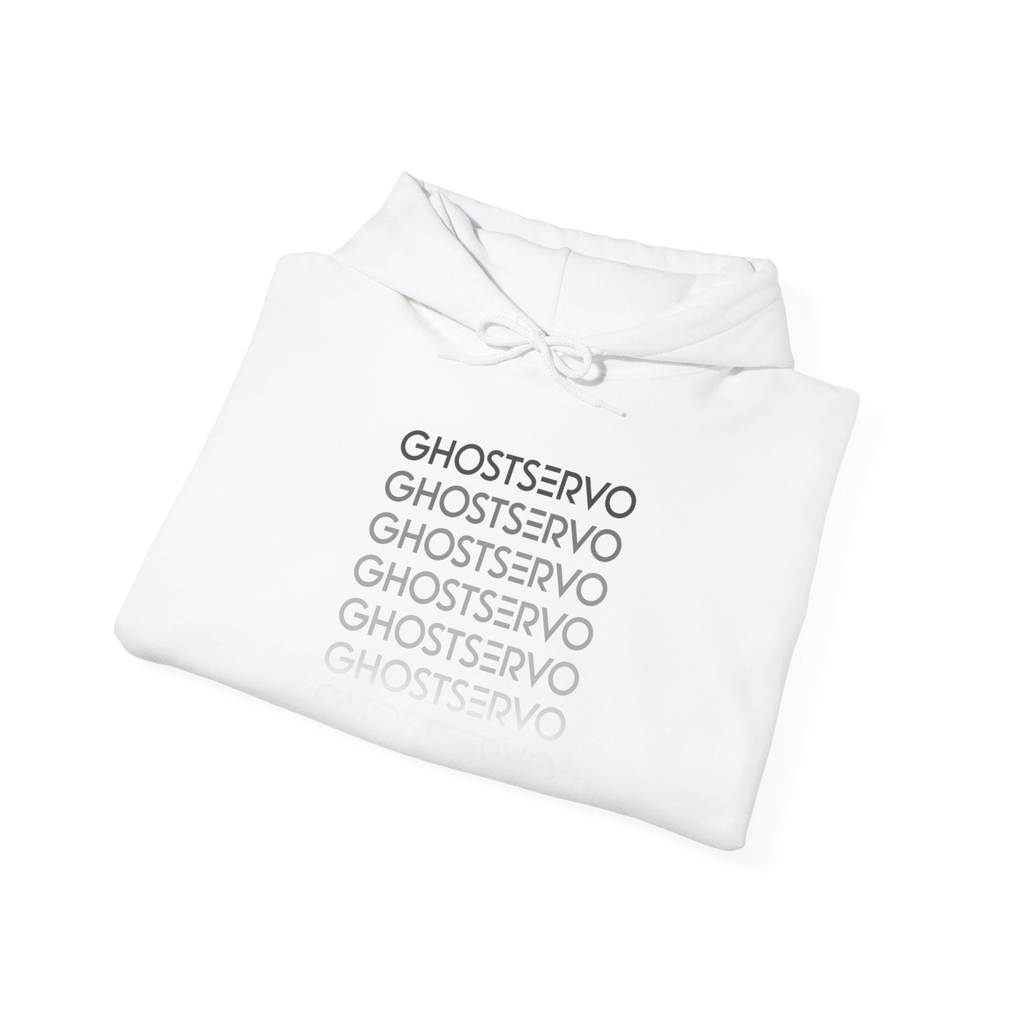 Ghost Servo Gray Ombre Fade Hoodie